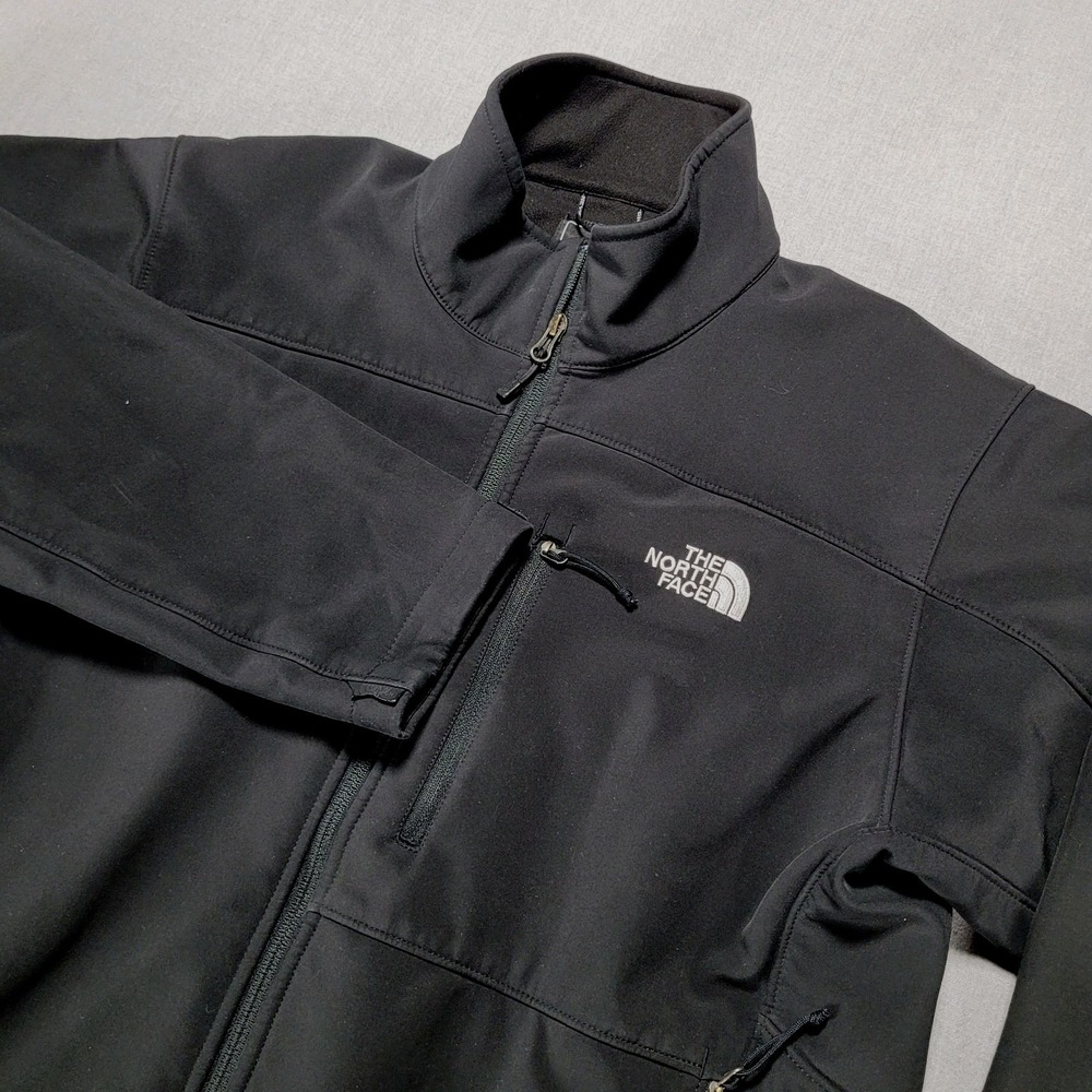 The North Face Mens Apex Bionic Softshell Jacket Black Full Zip Fleece Lined L